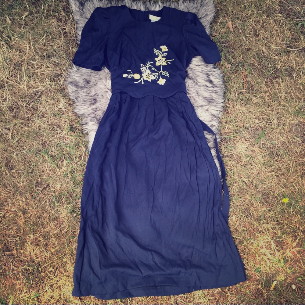 🇺🇸🇬🇧Vintage beautiful blue dress